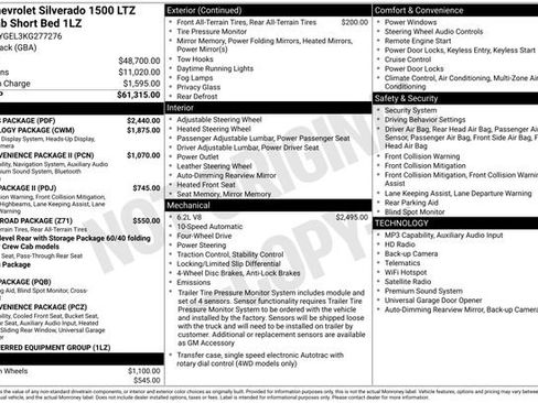 Certified 2019 Chevrolet Silverado 1500 LTZ w/ LTZ Plus Package AWD/4WD image 40