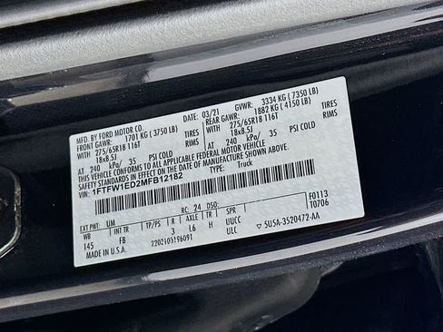 Certified 2021 Ford F150 XLT w/ Equipment Group 302A High AWD/4WD image 23