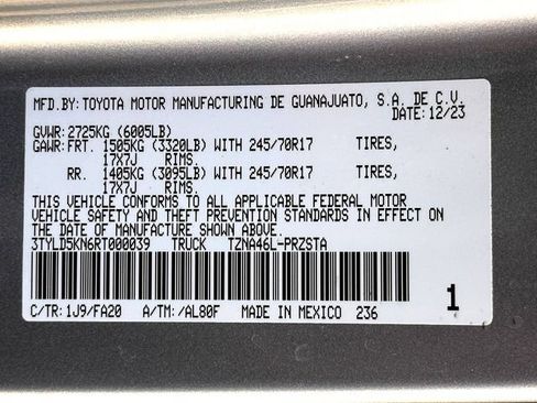 Certified 2024 Toyota Tacoma SR AWD/4WD image 31