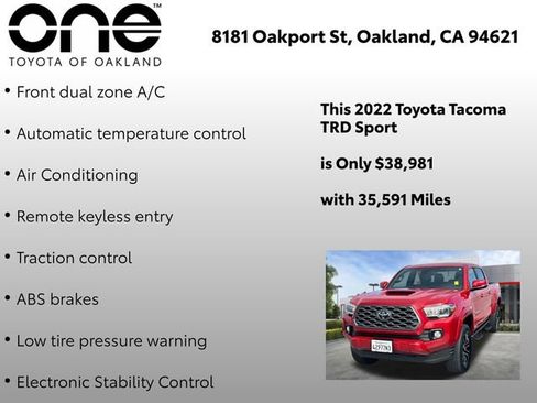 Used 2022 Toyota Tacoma TRD Sport w/ TRD Premium Sport Package AWD/4WD image 8
