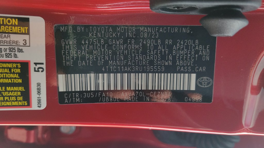 Certified 2024 Toyota Camry LE FWD image 23