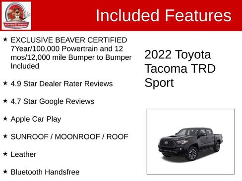 Used 2022 Toyota Tacoma TRD Sport w/ TRD Premium Sport Package RWD image 4