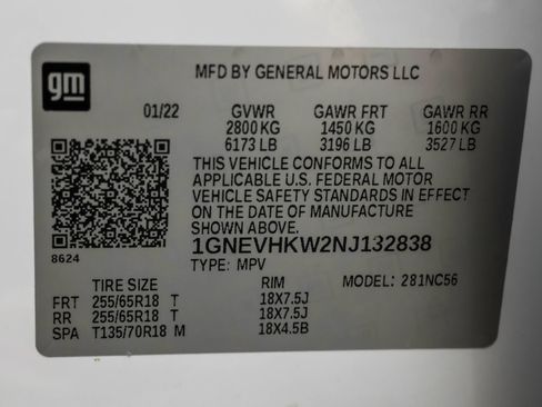 Used 2022 Chevrolet Traverse LT w/ LPO, Floor Liner Package AWD/4WD image 51