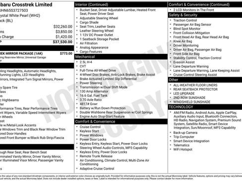 Certified 2025 Subaru Crosstrek 2.5i Limited w/ Crosstrek Mirror Package image 34