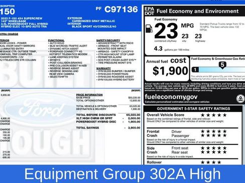 Used 2023 Ford F150 XLT w/ Equipment Group 302A High image 4