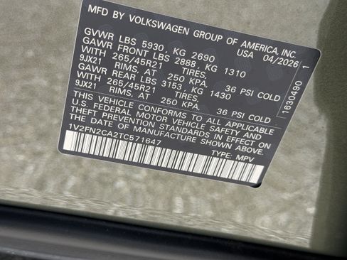New 2026 Volkswagen Atlas SEL Premium R-Line AWD/4WD image 36