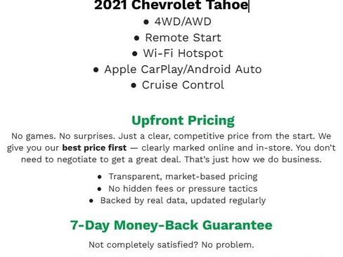 Certified 2021 Chevrolet Tahoe RST w/ Luxury Package AWD/4WD image 2