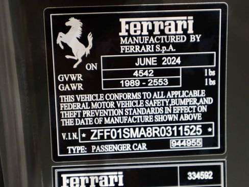 Certified 2024 Ferrari 296 GTS RWD image 36