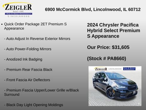 Used 2024 Chrysler Pacifica Premium FWD image 24