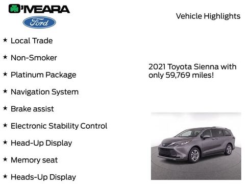 Used 2021 Toyota Sienna Platinum AWD/4WD image 7