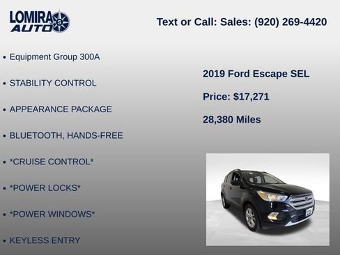 Used 2019 Ford Escape SEL FWD image 8