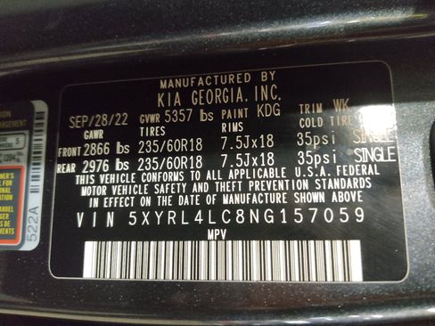 Used 2022 Kia Sorento S FWD image 33