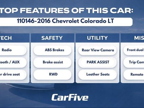 Used 2016 Chevrolet Colorado LT w/ Luxury Package, Chrome image 31