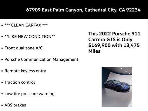 Used 2022 Porsche 911 Carrera GTS w/ Premium Package RWD image 5