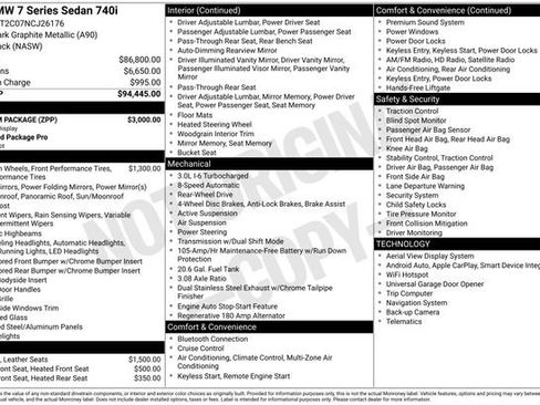 Used 2022 BMW 740i w/ Premium Package image 47