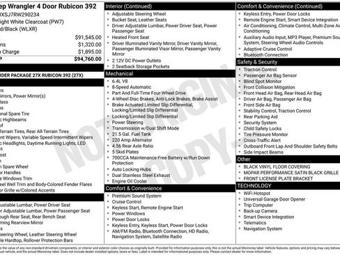 New 2024 Jeep Wrangler Unlimited Rubicon 392 AWD/4WD image 31