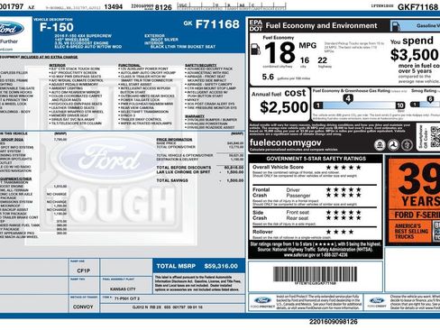 Used 2016 Ford F150 Lariat w/ Equipment Group 502A Luxury AWD/4WD image 41