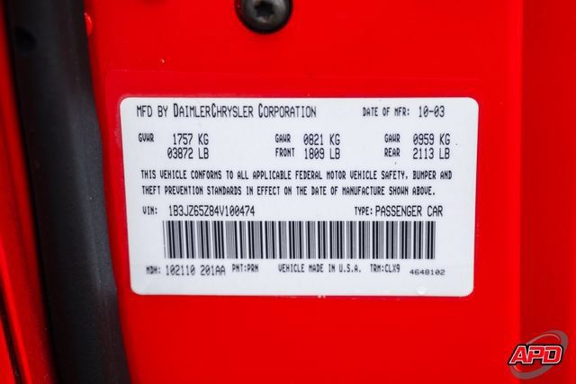 Used 2004 Dodge Viper SRT-10 RWD image 68