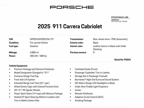 Certified 2025 Porsche 911 Carrera RWD image 36