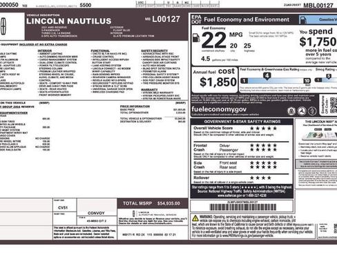 Used 2021 Lincoln Nautilus Reserve w/ Class II Trailer Tow Package AWD/4WD image 9