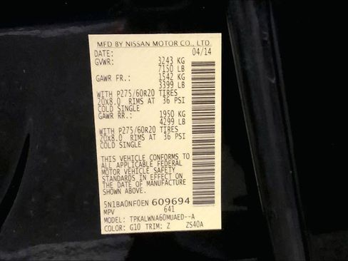 Used 2014 Nissan Armada Platinum w/ Platinum Reserve Package image 30