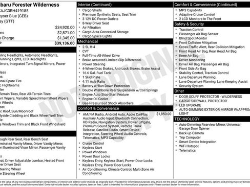 Certified 2024 Subaru Forester Wilderness AWD/4WD image 10