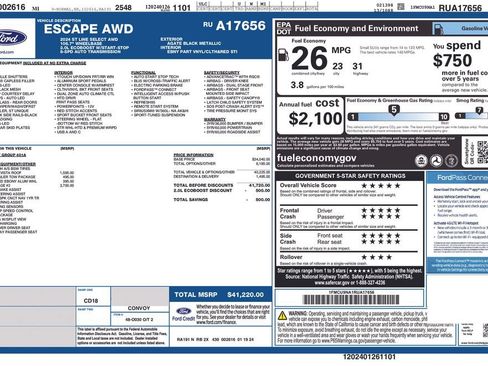 Used 2024 Ford Escape ST-Line Select w/ Tech Pack #2 AWD/4WD image 27