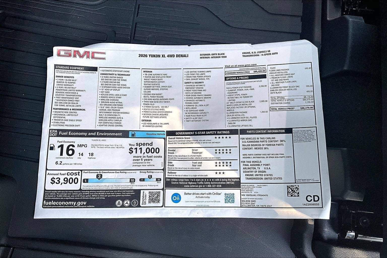 New 2026 GMC Yukon XL Denali AWD/4WD image 14