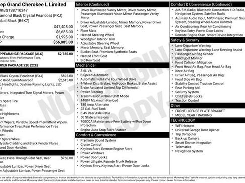 New 2025 Jeep Grand Cherokee L Limited w/ Black Appearance Package AWD/4WD image 2