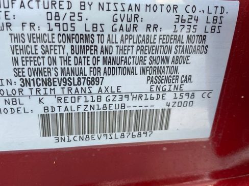 Used 2025 Nissan Versa SV w/ Trunk Package FWD image 30