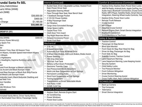 Used 2021 Hyundai Santa Fe SEL image 38
