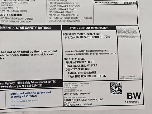 Used 2021 Chevrolet Corvette Stingray Premium Cpe w/ Z51 Performance Package image 44