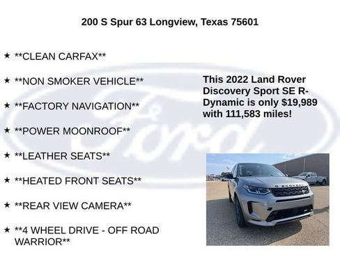 Used 2022 Land Rover Discovery Sport SE R-Dynamic AWD/4WD image 5