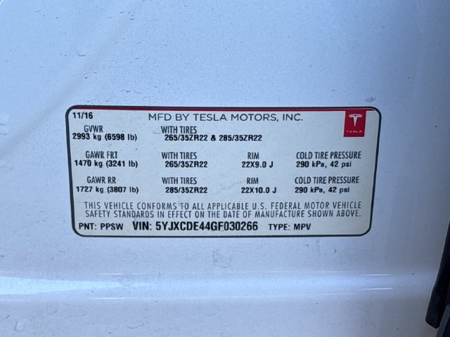 Used 2016 Tesla Model X Performance AWD/4WD image 30
