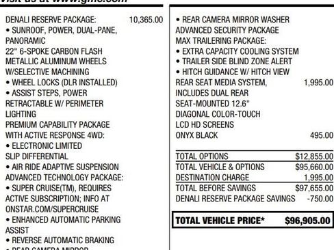Used 2024 GMC Yukon XL Denali w/ Denali Reserve Package AWD/4WD image 2