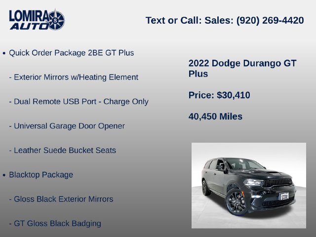 Used 2022 Dodge Durango GT w/ Blacktop Package AWD/4WD image 27