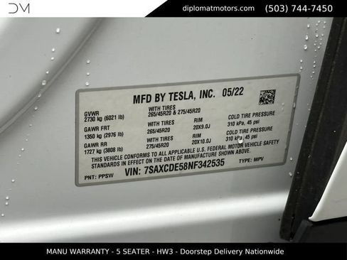 Used 2022 Tesla Model X AWD/4WD image 45