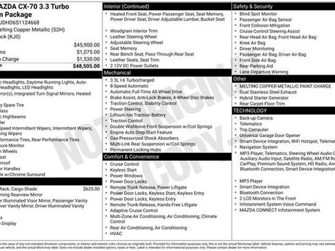 Certified 2025 MAZDA CX-70 3.3 Turbo w/ Premium Package AWD/4WD image 25