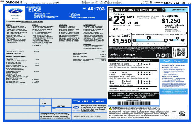 Used 2022 Ford Edge SEL w/ Convenience Package AWD/4WD image 2