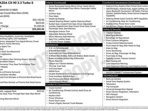 Used 2025 MAZDA CX-90 3.3 Turbo S w/ Premium Package image 7