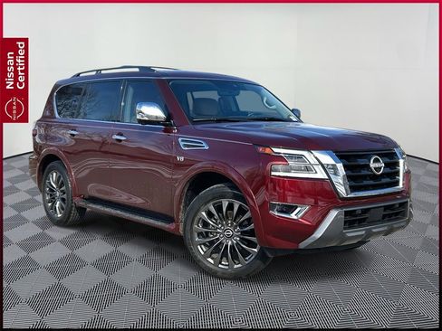 Certified 2022 Nissan Armada Platinum w/ Captain's Chairs Package image 1
