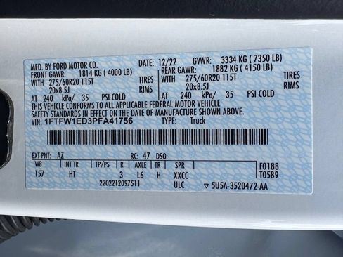 Used 2023 Ford F150 Lariat w/ Equipment Group 502A High AWD/4WD image 51