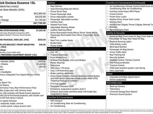 Used 2021 Buick Enclave Essence w/ Sound and Sites Package image 10