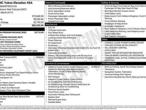 New 2026 GMC Yukon Elevation w/ Elevation Premium Package AWD/4WD image 5