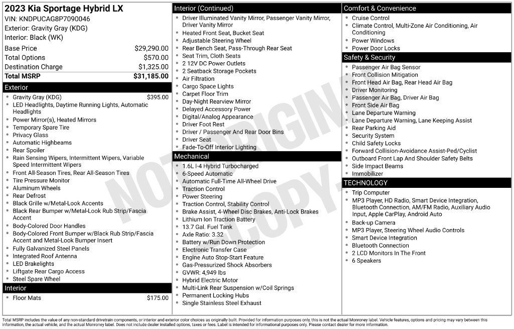 Certified 2023 Kia Sportage LX AWD/4WD image 10