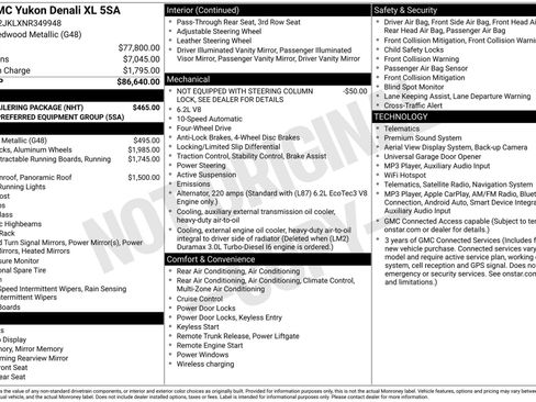 Used 2022 GMC Yukon XL Denali w/ Max Trailering Package AWD/4WD image 28