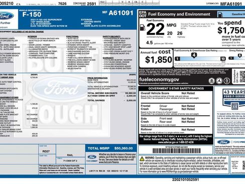 Used 2021 Ford F150 XLT w/ Equipment Group 302A High RWD image 4
