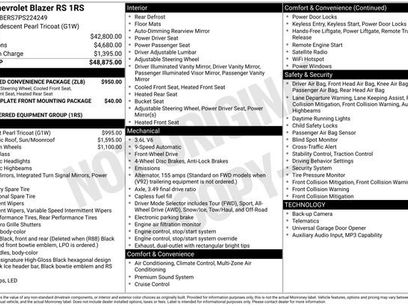 Used 2023 Chevrolet Blazer RS w/ Enhanced Convenience Package