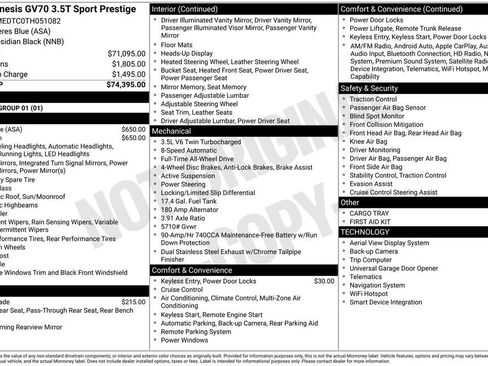 New 2026 Genesis GV70 3.5T Sport Prestige image 9