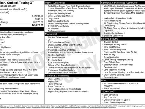 Used 2023 Subaru Outback Touring XT AWD/4WD image 3